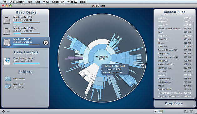 Disk Expert's visual presentation of your file system is stunning