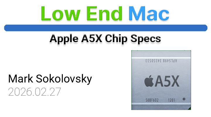 Apple A5X Chip Specs