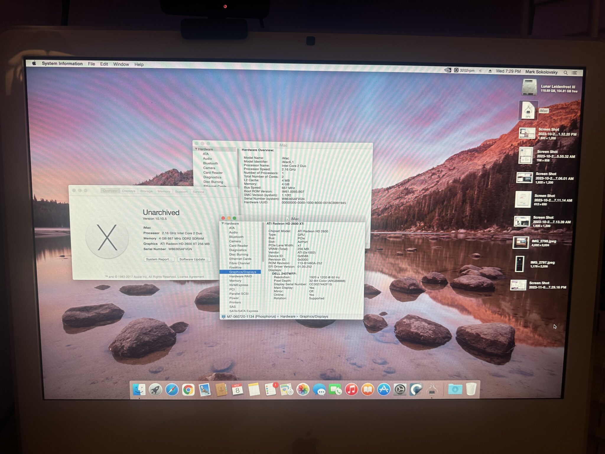 After the project Using a modified 2006 24″ iMac in 2023 Low End Mac