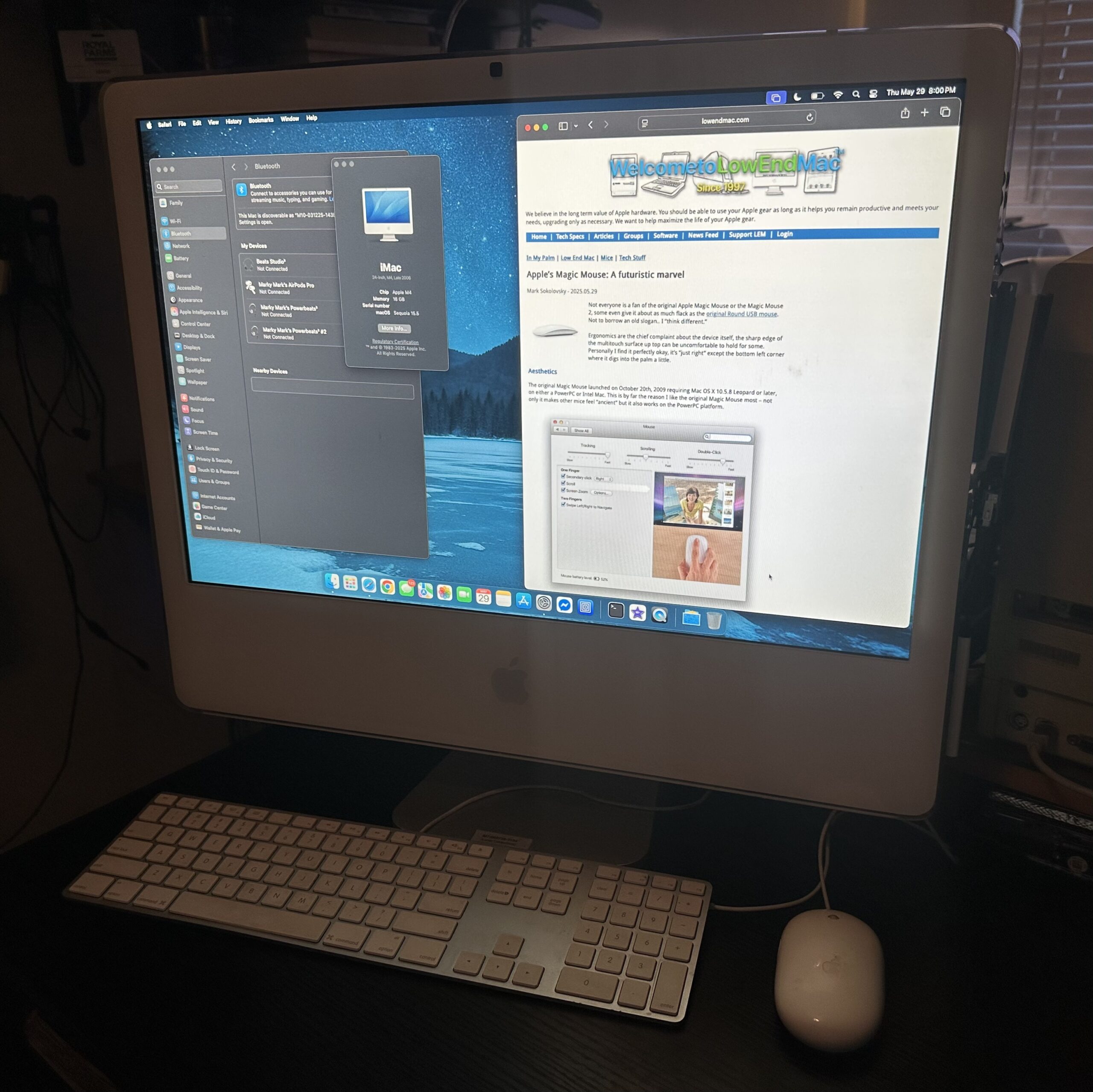 iMac 24-inch Early2009 ジャンク品　キーボード、マウスあり Apple iMac (24インチ Early 2009) Office 2004付き 2 66GHz 4GB
