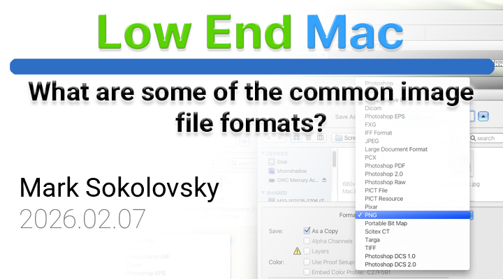 What are some of the common image file formats? - Low End MacLow End Mac