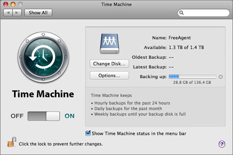 mac time machine usb stick