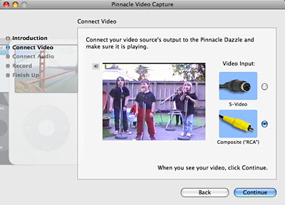 pinnacle video capture for mac os x